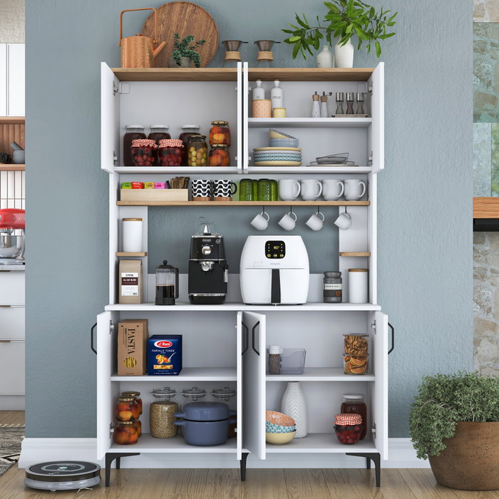 Hanah Home Gabinete Multipropósito JE176 - 3291 Blanco y Nuez